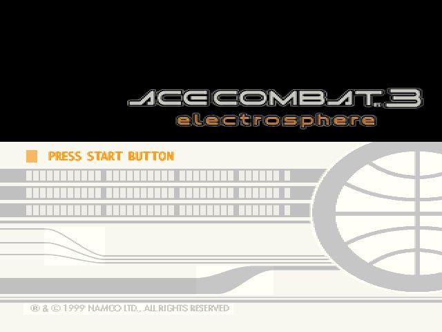 Ace Combat 3: Electrosphere (PlayStation) screenshot: Title screen