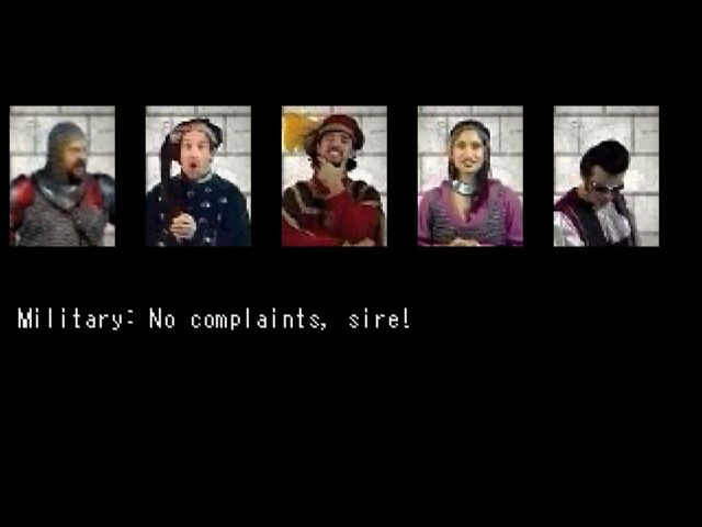 Sid Meier's Civilization II (PlayStation) screenshot: The five advisors