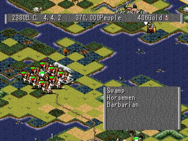 Sid Meier's Civilization II (PlayStation) screenshot: This does not look good!