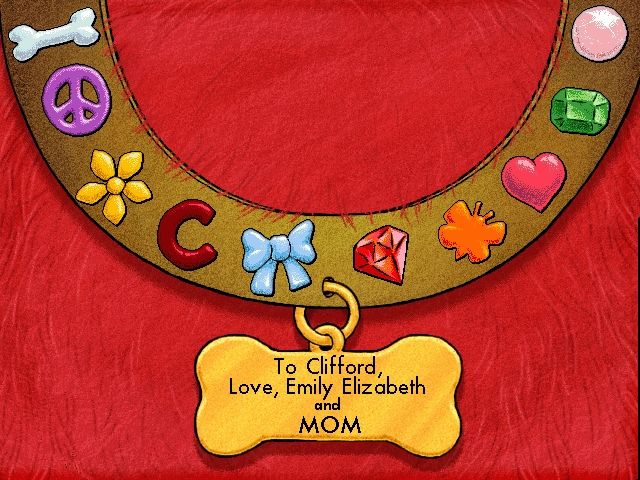 Clifford the Big Red Dog: Thinking Adventures (Windows) screenshot: The finished collar, signed by you