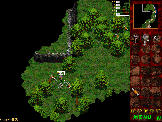 Jurassic War (DOS) screenshot: Gathering the remains of my enemies.