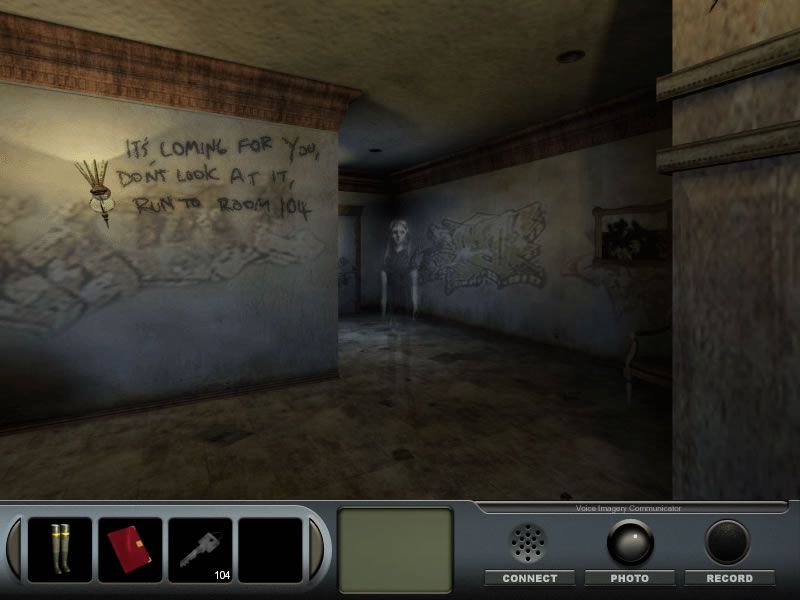 Delaware St. John: Volume 1: The Curse of Midnight Manor (Windows) screenshot: Others are written on the wall by ghosts.