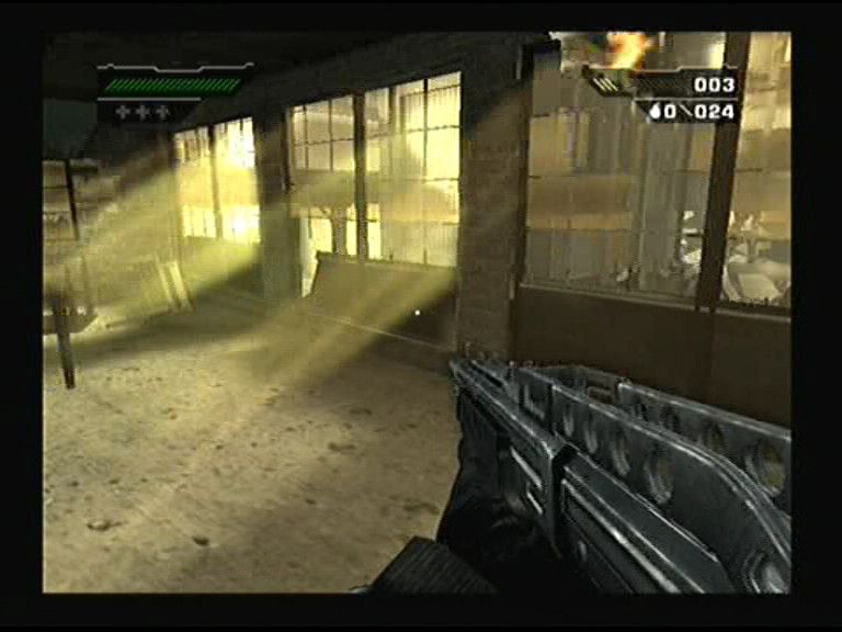 Black (PlayStation 2) screenshot: The sun shines through the blinds.