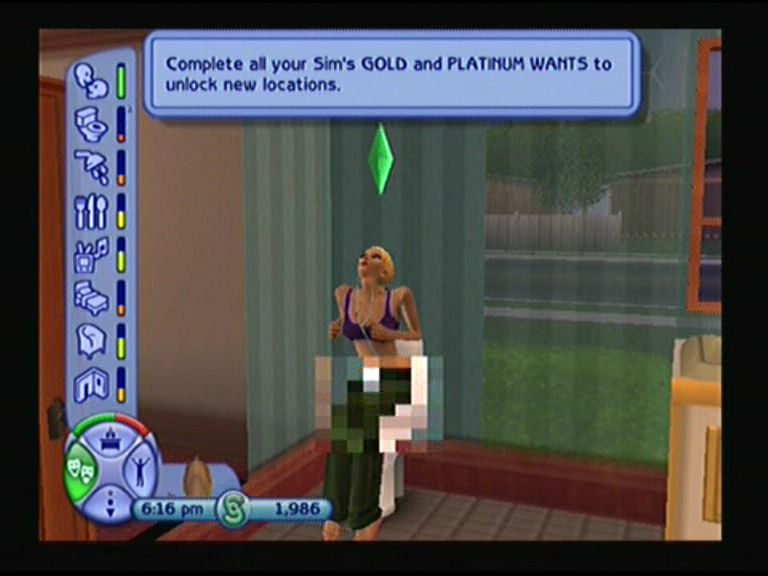 The Sims 2 (PlayStation 2) screenshot: Must be huge number 2