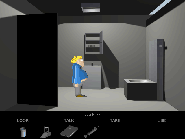 Masters of Sound (Windows) screenshot: The toilet - a very important place