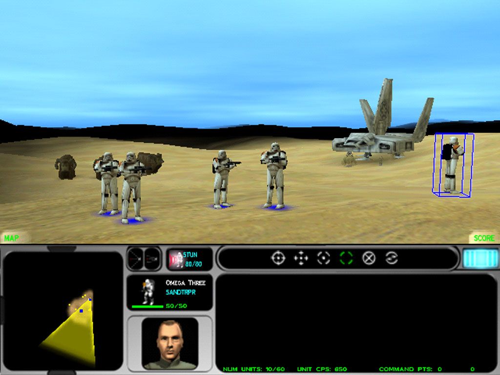Star Wars: Force Commander (Windows) screenshot: The main game screen