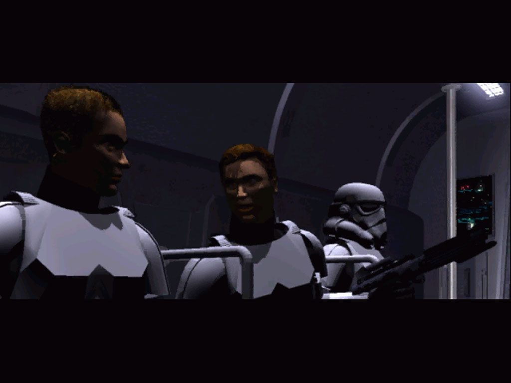 Star Wars: Force Commander (Windows) screenshot: The opening cinematic establishes two characters in the game.