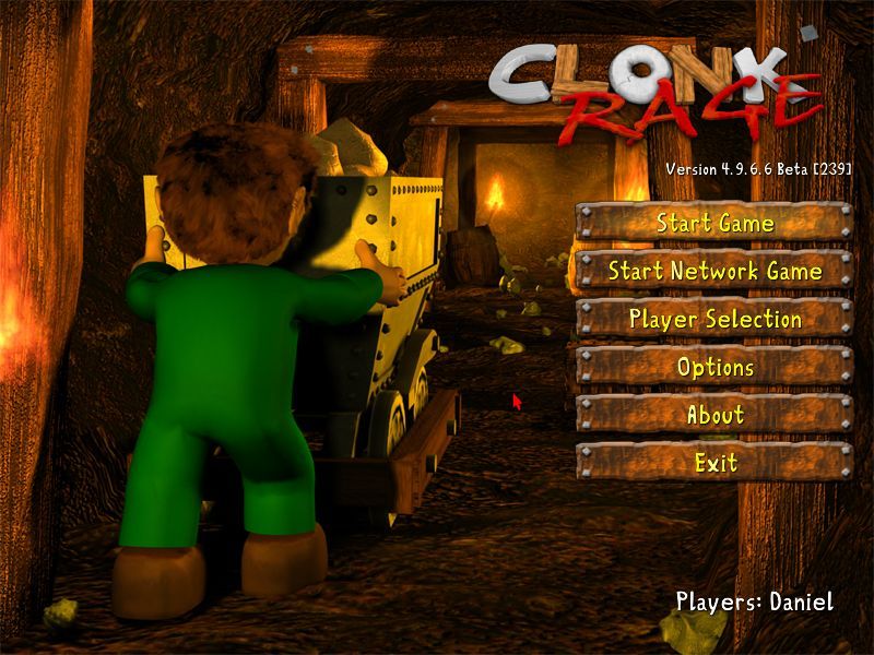 Clonk Rage (Windows) screenshot: Main menu