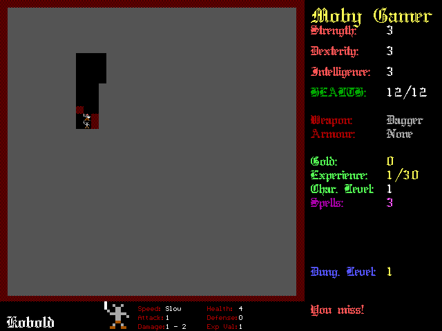 Caverns of Xaskazien (DOS) screenshot: Combat with dastardly foes