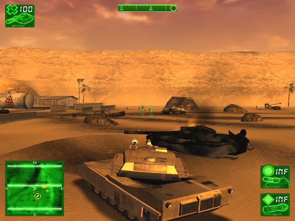 Desert Thunder (Windows) screenshot: Trying out the machine gun.