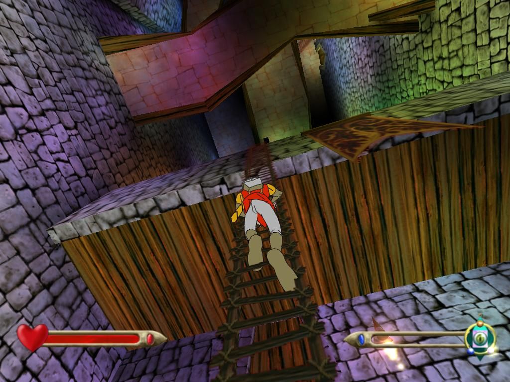 Dragon's Lair 3D: Return to the Lair (Windows) screenshot: Up the ladder