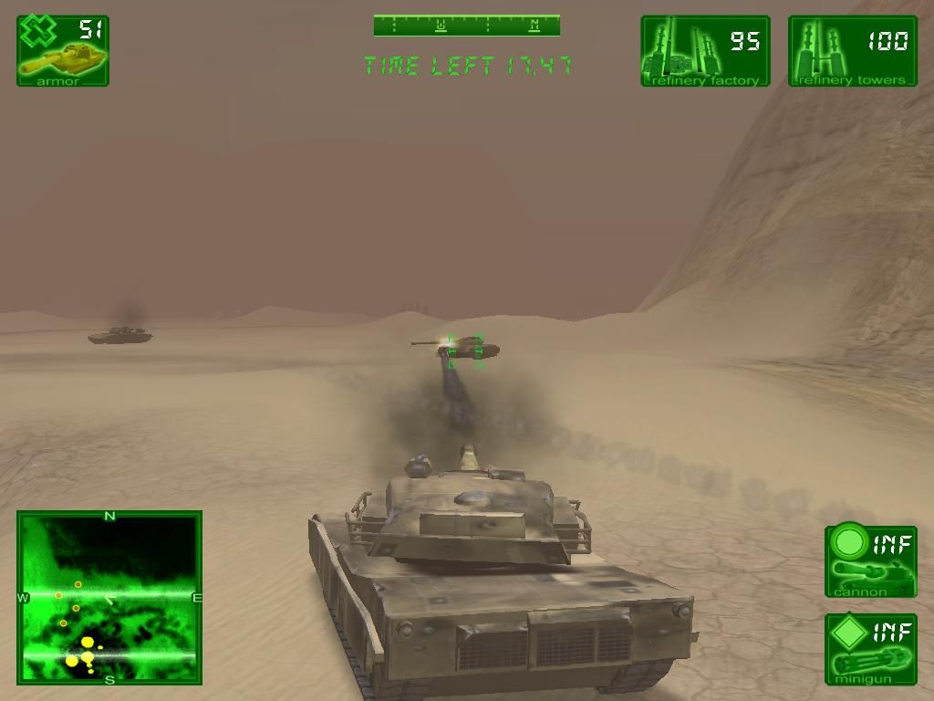 Desert Thunder (Windows) screenshot: Dusty desert battle