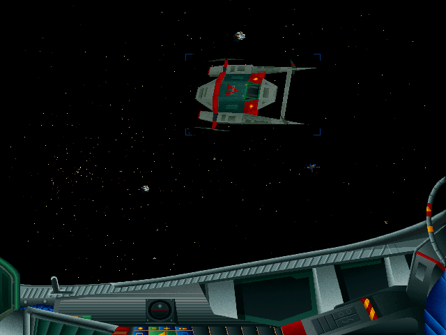 Renegade: Battle for Jacob's Star (DOS) screenshot: Mission - right-window view