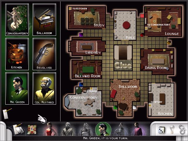 Clue: Murder at Boddy Mansion (Windows) screenshot: Status screen