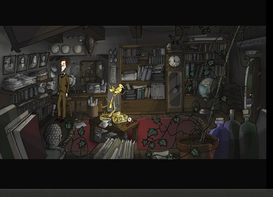 What Makes You Tick? (Windows) screenshot: Finally, inside the house. It's quite a mess