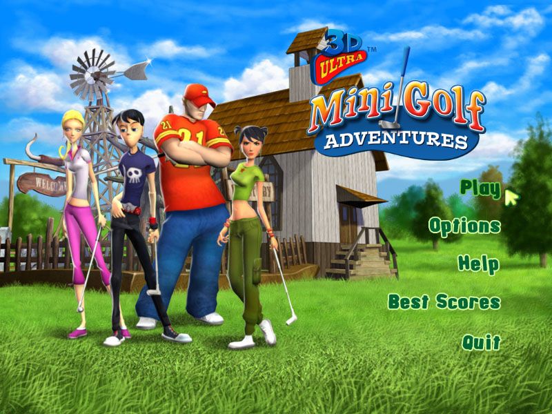 3D Ultra Mini Golf Adventures: Wild West (Windows) screenshot: Title screen