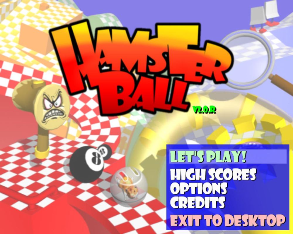 Hamsterball (Windows) screenshot: Title screen.