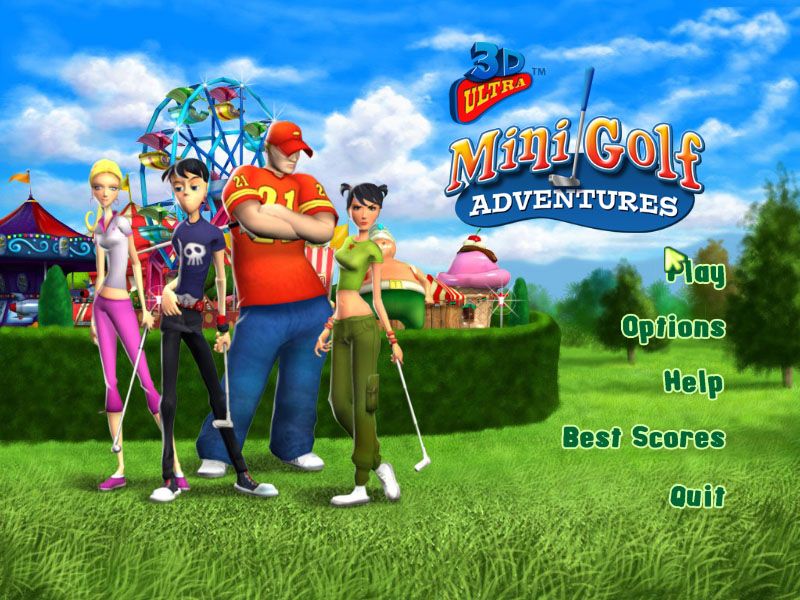 3D Ultra Mini Golf Adventures: Carnival (Windows) screenshot: Title screen