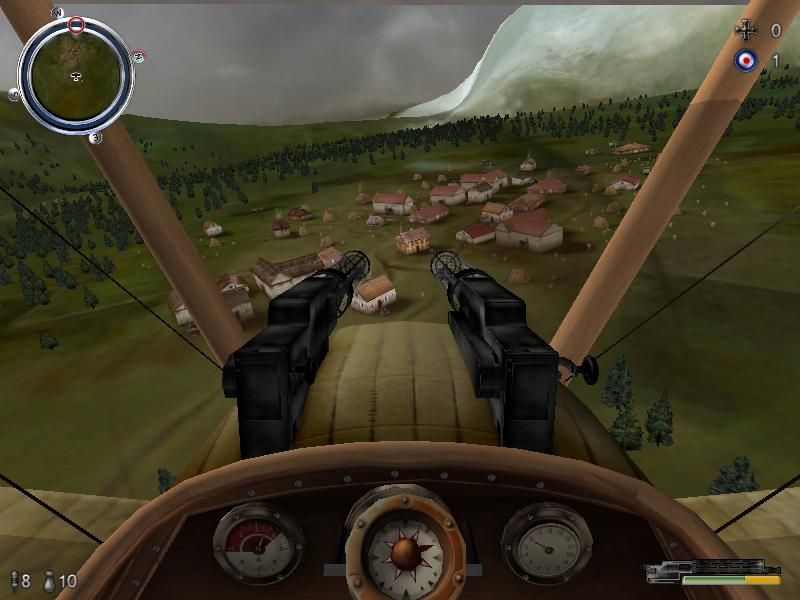 Wings of Honour (Windows) screenshot: Towns are very nicely detailed.