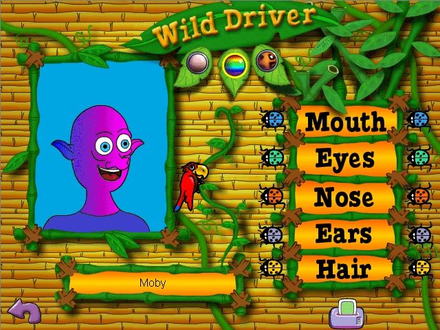 Scholastic's The Magic School Bus Explores the World of Animals (Windows) screenshot: Create your character feature by feature!