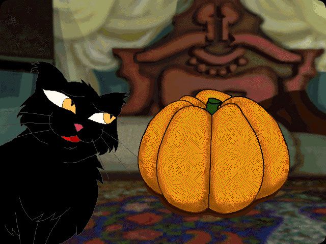 Sabrina: The Teenage Witch - Spellbound (Windows) screenshot: Sabrina messes up the spell and turns herself into a gourd.