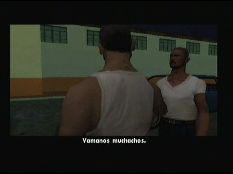 Grand Theft Auto: San Andreas (PlayStation 2) screenshot: Cinematics and character designs are improved little bit since Vice City