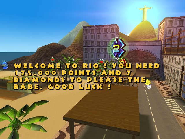 Bikini Beach: Stunt Racer (Windows) screenshot: The Rio briefing