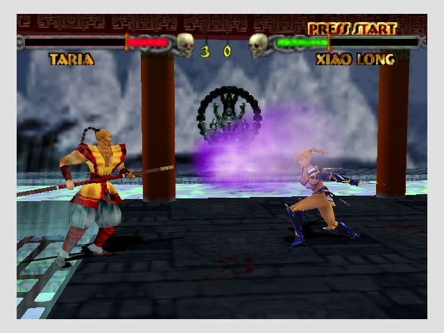 Mace: The Dark Age (Nintendo 64) screenshot: Some characters can use projectile attacks