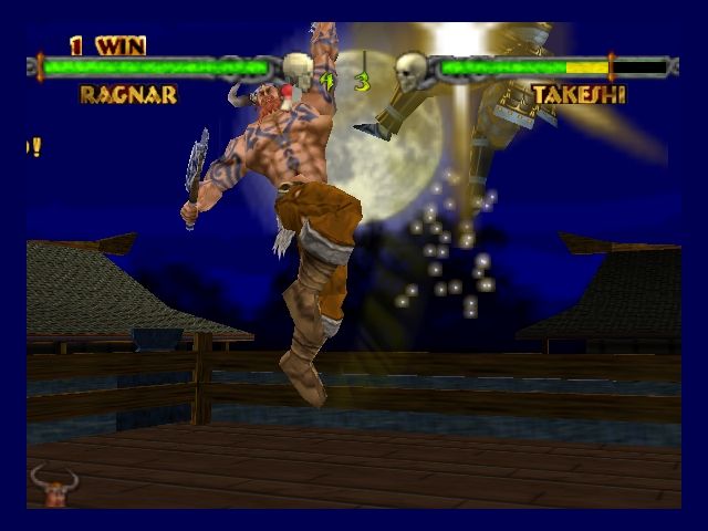 Mace: The Dark Age (Nintendo 64) screenshot: Poor Takeshi