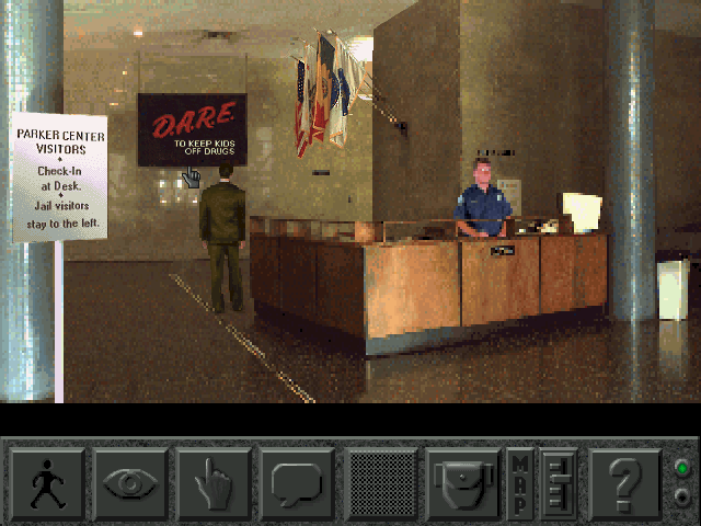 Daryl F. Gates Police Quest: Open Season (DOS) screenshot: Just say no!