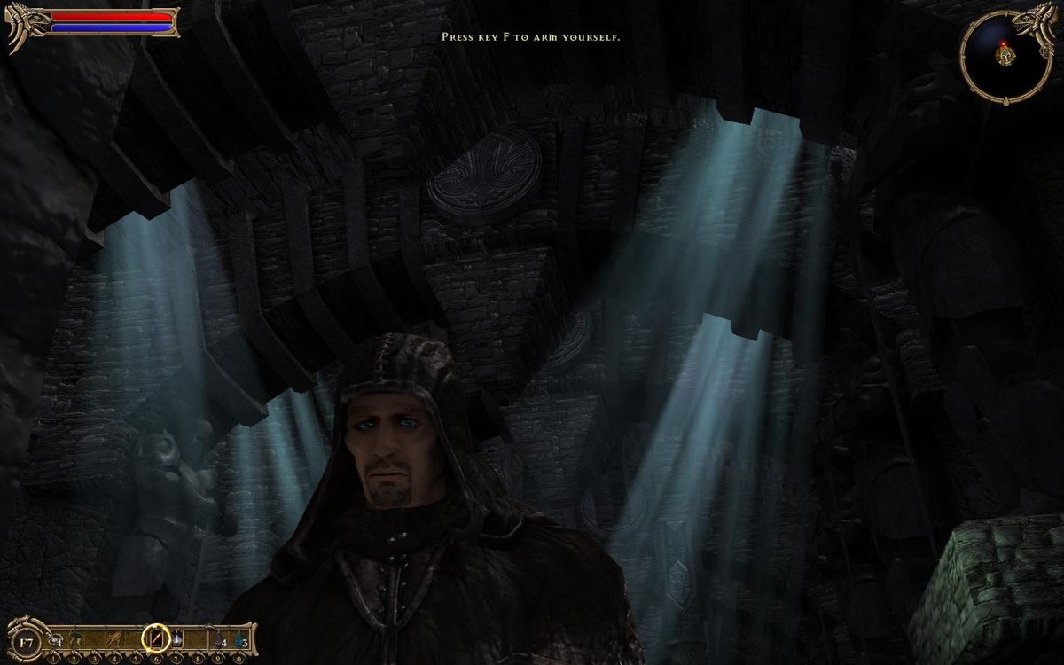 Two Worlds (Windows) screenshot: The starting dungeon