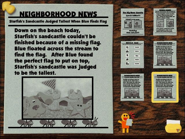 Blue's Clues: Blue's Reading Time Activities (Windows) screenshot: Blue's first edition!