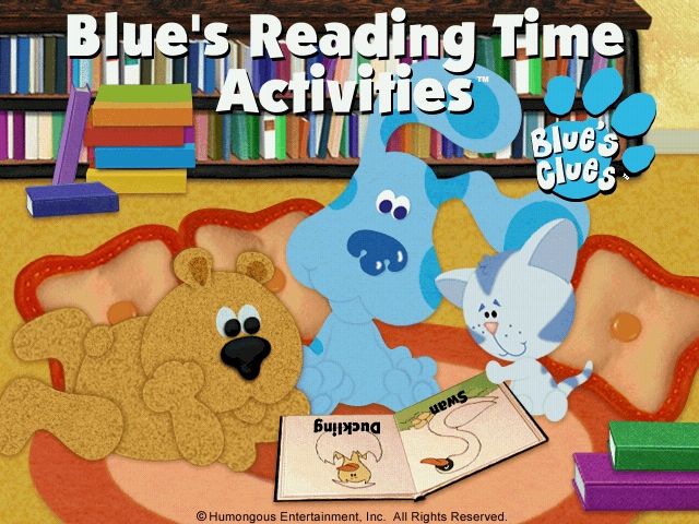 Blue's Clues: Blue's Reading Time Activities (Windows) screenshot: Blue's Reading title screen
