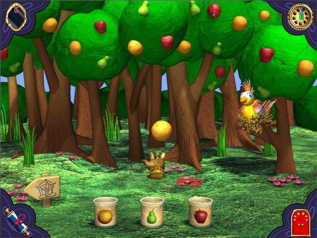 Oz: The Magical Adventure (Windows) screenshot: Catching fruit for the Juice Lady
