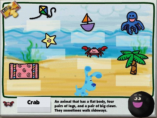Blue's Clues: Blue's Reading Time Activities (Windows) screenshot: Helping out with the picture dictionary.