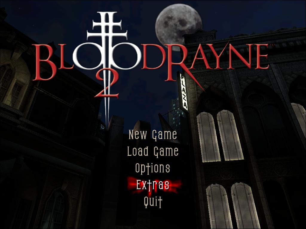 BloodRayne 2 (Windows) screenshot: Main Menu