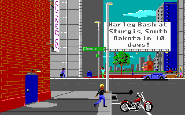 Harley-Davidson: The Road to Sturgis (DOS) screenshot: let's ride!