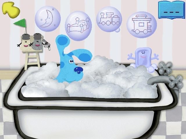 Blue's Clues: Blue's ABC Time Activities (Windows) screenshot: Pick a bubble to start a rhyme...