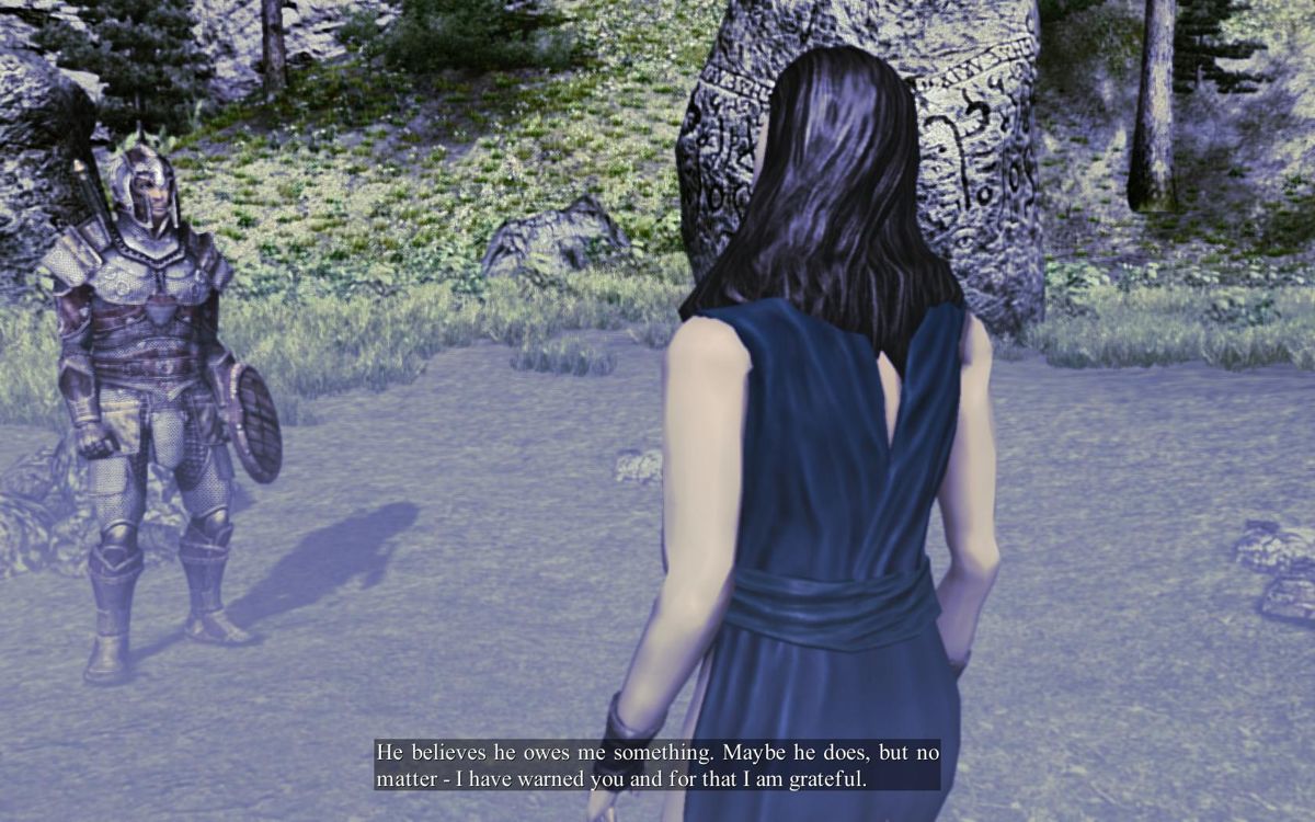 Two Worlds (Windows) screenshot: Conversation with the sister