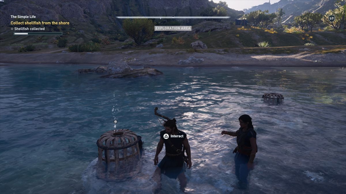 Assassin's Creed: Odyssey - Legacy of the First Blade (PlayStation 4) screenshot: Episode 3: Collecting the shellfish