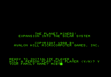 Screenshot of Planet Miners (Commodore PET/CBM, 1980) - MobyGames