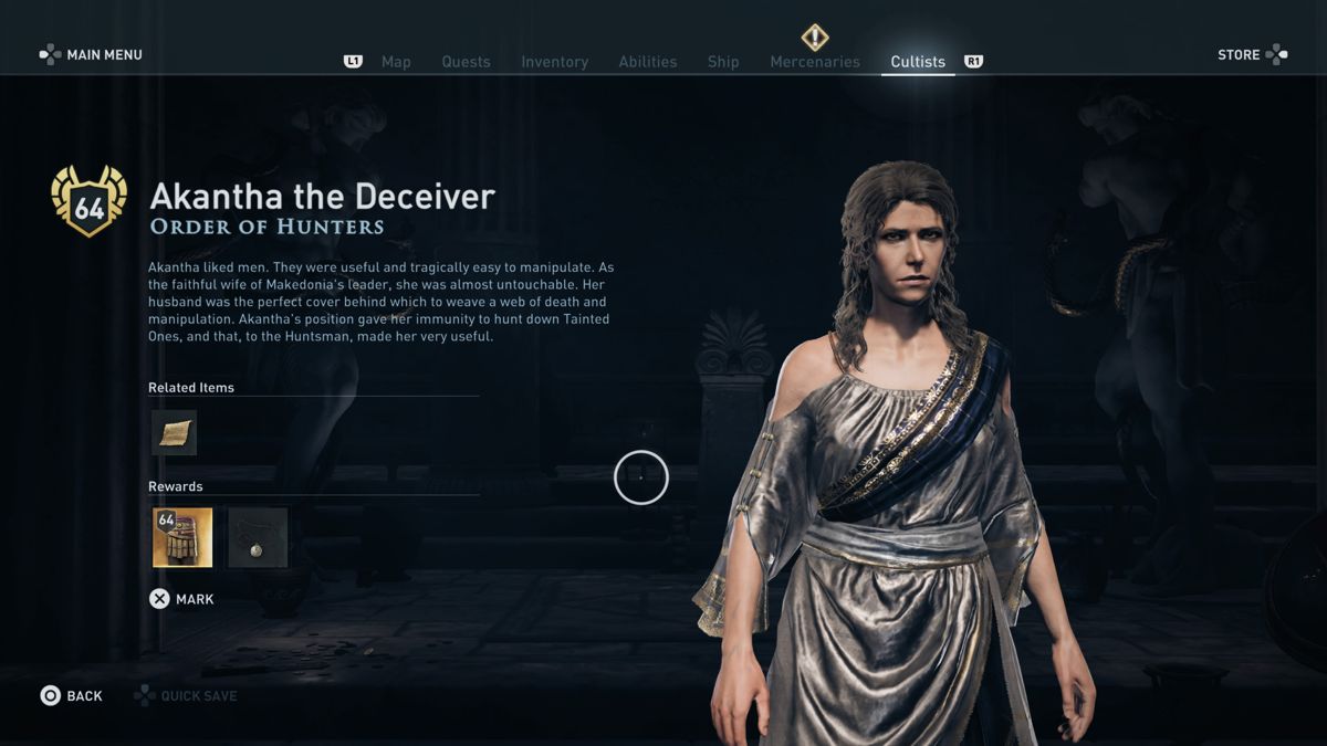 Assassin's Creed: Odyssey - Legacy of the First Blade (PlayStation 4) screenshot: Episode 1: Unveiling new cult members