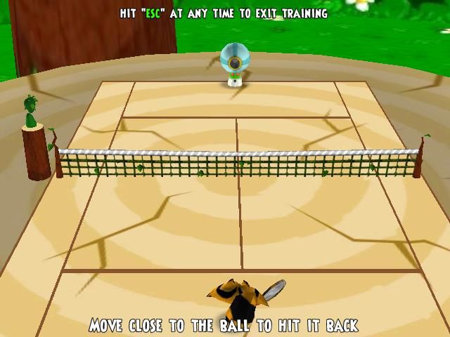 Tennis Titans (Windows) screenshot: The training level will teach you the basics.