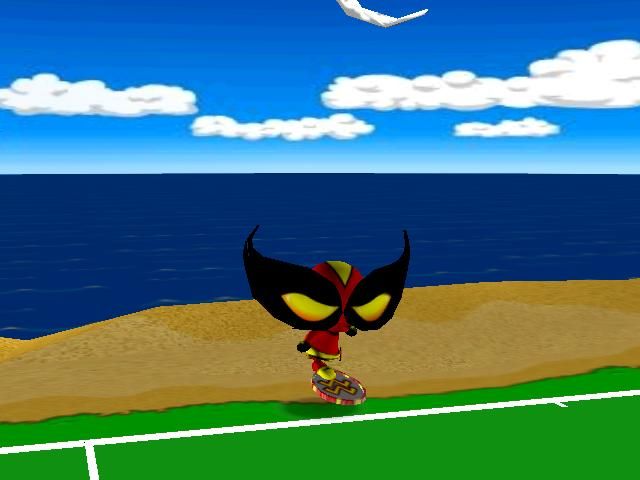Tennis Titans (Windows) screenshot: The first boss-like character. Beat him...