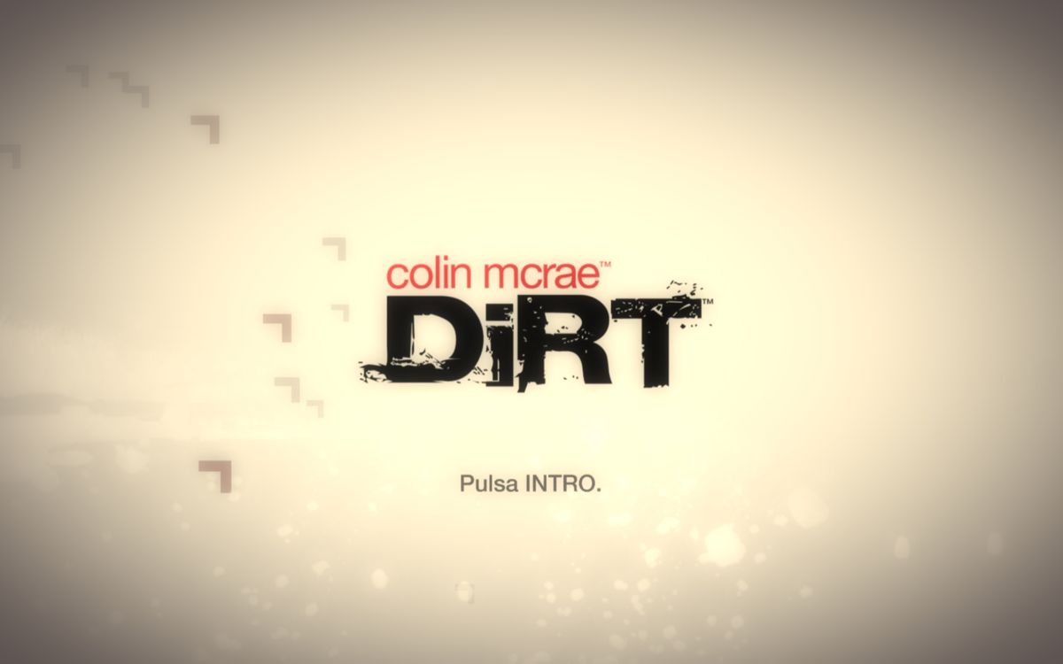 DiRT (Windows) screenshot: "Welcome to Colin McRae Dirt!"