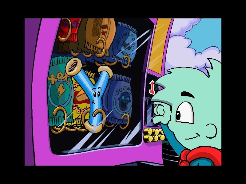 Pajama Sam 2: Thunder and Lightning aren't so Frightening (Windows) screenshot: Good thing he picked up a few coins.