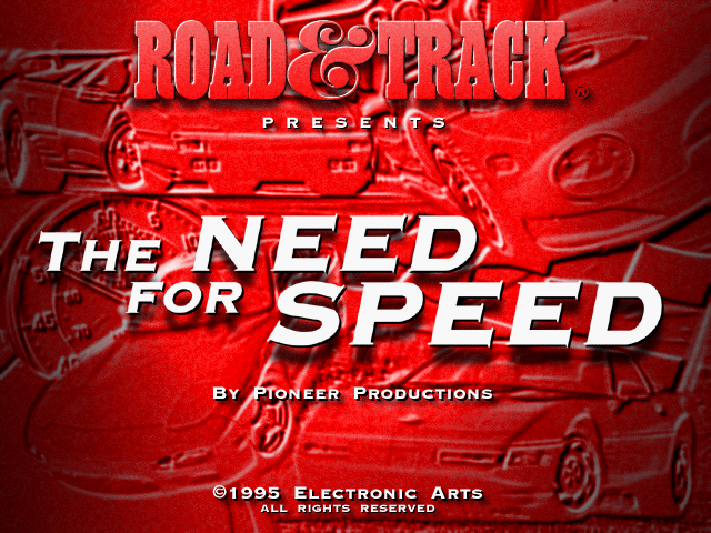 The Need for Speed (DOS) screenshot: The Need for Speed splash screen