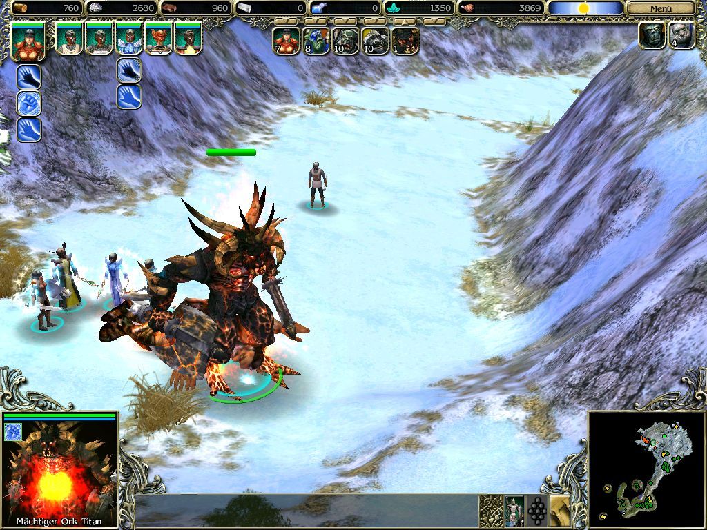 SpellForce: The Order of Dawn (Windows) screenshot: Orc titan