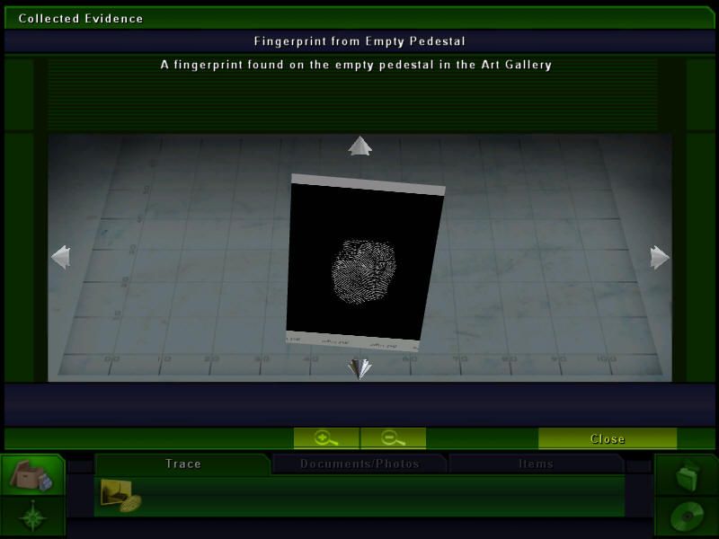 CSI: Crime Scene Investigation - 3 Dimensions of Murder (Windows) screenshot: Collect fingerprints. There are a lot of them.