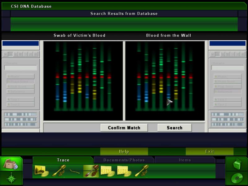 CSI: Crime Scene Investigation - 3 Dimensions of Murder (Windows) screenshot: Comparing DNA samples.